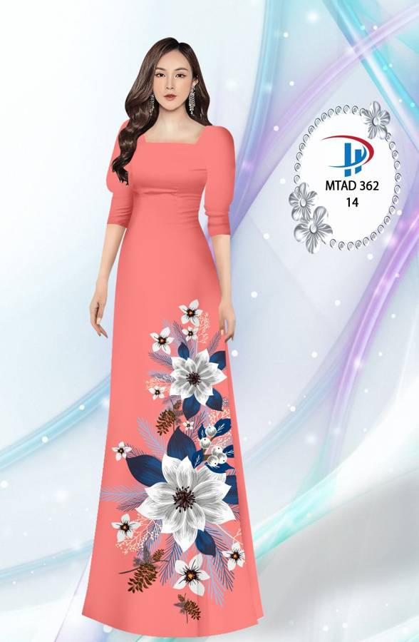 Vải Áo Dài Hoa In 3D AD MTAD362 1